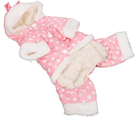 KIMISS Hundewintermantel für Kleine Mittelgroße Hunde - Dicker Hoodie Kaltes Wetterjacke, Hautfreundlich, für Tägliche Spaziergänge und Aktivitäten (L)