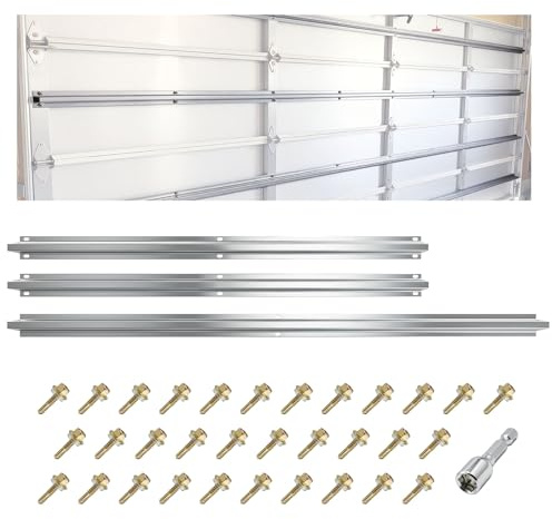 Sidasu 9 FT Garage Door Strut, Heavy Duty Steel Garage Door Reinforcement Strut, Garage Door Hurricane Brace Kit, DIY & Professional Installation