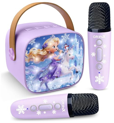 Frozen Toys Mini-Karaoke-Maschine für Kinder: Geburtstagsgeschenke für 3, 4, 5, 6, 7, 8, 9, 10, 11, 12+ Jahre, kleines Mädchen, Teenager, Prinzessinnen-Party, Geschenk, Kleinkind, singendes Spielzeug