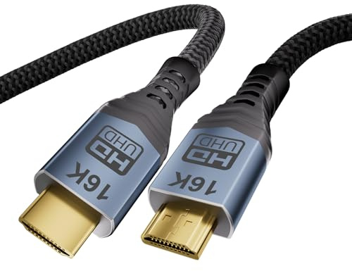 MOPOCHG HDMI 2.2 Kabel Kurz 1m, 96Gbps Ultra High Speed Hdmi Kabel Unterstützt 16K@60Hz 8K@240Hz 4K@480Hz, eARC, HDR10+, HDCP 2.3, Dolby Vision für PS5, Xbox, Laptop, Soundbar, Fernseher & Monitor