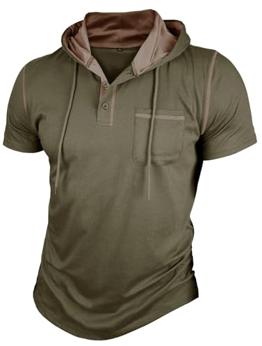 MakingDa Sweat à capuche à manches courtes pour homme - Pull à capuche avec poche athlétique - Coupe musclée - Léger - Pour la course à pied, la boxe, la randonnée, le sport
