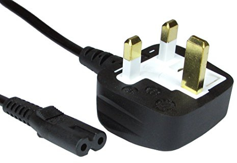 PCSL® Mains Cable/Power UK Lead Plug Cord (3m, C7 Figure 8)