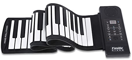 Roll Up Piano, portatile 61 tasti elettronico morbido silicone flessibile pianoforte elettronico digitale tastiera musicale pianoforte per bambini adulti intrattenimento domestico musica pratica