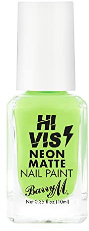 Barry M Cosmetics Hi Vis Neon Matte Nail Paint, Lime Spark