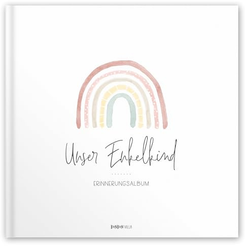 Erinnerungs- und Fotoalbum Enkelkind, Unser Enkelkind, Babybuch für Oma und Opa Ausfüllen und Einkleben