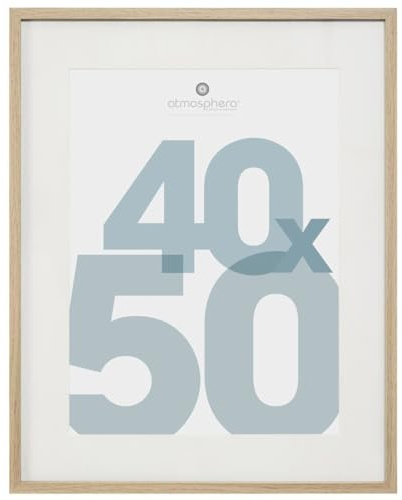 Paris Prix Atmosphera Créateur d'intérieur - Cadre Photo en Verre Manu 40x50cm Naturel