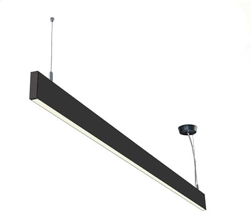 INNOVATE LED Hängeleuchte Linear Up+Down Pendelleuchte modular Pendellampe variabel Lichtleiste Lichtbalken 600mm, 25W, prismatisch, linear-verbindbar (schwarz, 600mm)