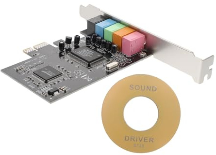 PartyKindom 3pcs Pcie Internal Sound Card Low Profile Bracket Interfaces Digital Sound Outputs for Gaming Home Theater
