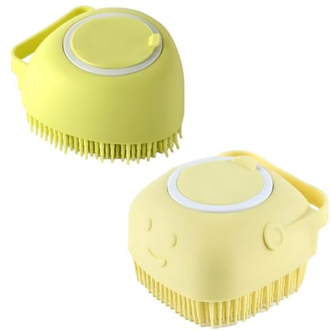 Katzenbürste,Hundebürste,Pfotenreiniger für Hunde,Furminator Katze,Hundebürste Langhaar/Kurzhaar,Hundekamm,Hundebürste Unterwolle,Katzenbürste Kurzhaar/Langhaar,Katzen Bürste (Gelb)