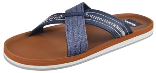 Harssidanzar Summer Cross Slide Sandals Arch Support Mens KM234UK