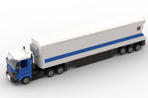Steinchenshop Klemmbaustein Auto City LKW Sattelschlepper mit Auflieger kompatibel mit den Bausteinen vom Marktführer aus Dänemark (ST-77001)