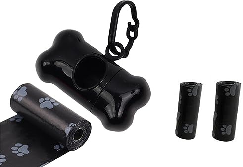 1 Stücke Dog Poop Pickup Bags Holder Dispenser,Hund Hundekotbeutel Spender Kotbeutelspender in Knochenform mit 3 Rollen Auslaufsichere Hunde Kotbeutel