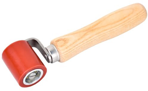 1 PCS 40mm Silikon Andrückrolle Hochtemperaturbeständige Handdruck Roller, Silikon-Presser Hartgummi Nahtroller PVC Schweißwerkzeug Hitzebeständig Druckwalze für Roofing Kantenumleimer Silikonroller R