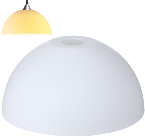 iplusmile Modern Mushroom Floor Lamp Shade, Plastic Bowl White Lamp Light Covers Replacement, 1.65 inch/ 42 mm Hole for Pendant Ceiling Floor Light Upright (10 inch Diameter)