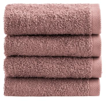 NELLA BIAGINI Lavette Bagno 30x30 cm, Set Asciugamani Bagno, Set da 4, 100% Spugna di Puro, Cotone, 420 gr/mq, Morbide, Assorbenti, Pratiche, Resistenti, Tinta Unita. Modello: Minerva