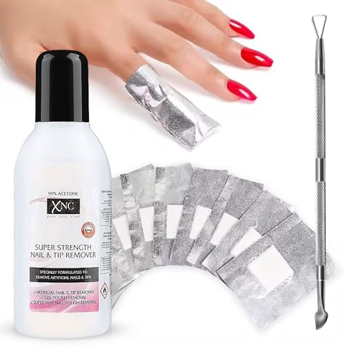 Nail Polish Remover Kit with Foil Wraps, Professional Acetone Soak-Off System, Gel and Shellac Removal