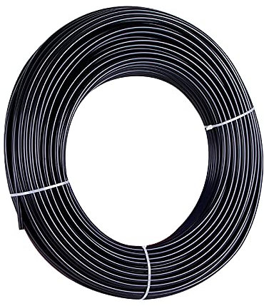 HFGDRH Guaina per Cavi Flessibile, Tubo PTFE Tubo ad Alta Temperatura Resistente alla Pressione Polytetrafluoro Tubi di etilene Nero Chiaro(Black,OD 2MM ID 1MM 10M)
