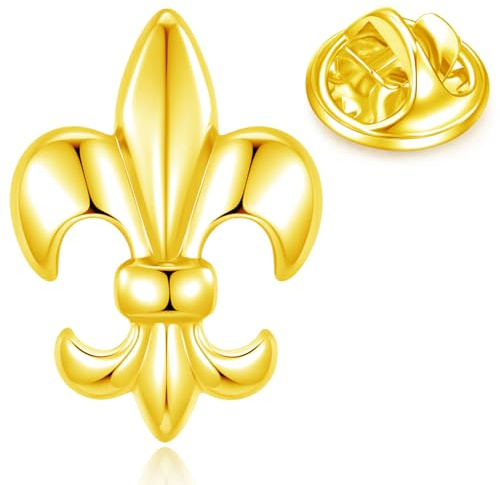HONEY BEAR 1 Stück Broschen Pins Lilie Blume lily für Herren/Damen Anzug Hemd, Geschäft Hochzeit Geschenk (Gold)