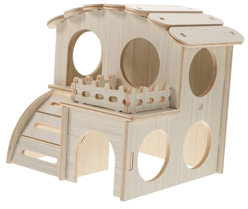 TOYANDONA Maison Bois pour Hamster Nid Et Confortable pour Rongeurs Cachette Idéale pour Et Jeu Accessoire Pratique pour Petits Animaux