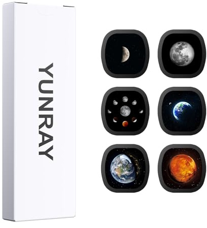 YUNRAY Galaxy Projector Disc – Diapositives de Projecteur Ultra HD, compatibles avec Le YUNRAY Galaxy Projector Pro et Les Modèles SKE-TKQ01 & BL-DQY02 (Pro Version) – Set de 6 Disques