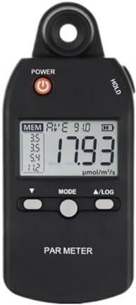 PAR Meter Lux Meter PPFD Sensor Full-Spectrum User-Friendly Record Function Indoor Outdoor Plant Light Meter for Indoor Outdoor