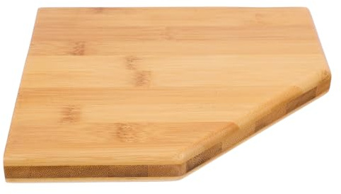 DECHOUS Dreieckiges Eckwandregal Bambus 20cm Wandorganizer ohne Bohren für Badezimmer Küche Rustikales Wandmontage Organizer