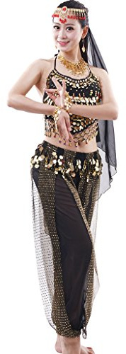 Astage Damen Bauchtanz Kostüm Indischer Tanz Top Hose Alle Zubehör Sets