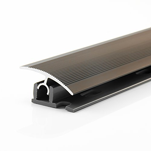 DQ-PP Übergangsprofil klick | Inklusive Basisprofil | Bodenschiene 34mm | Ausgleichsprofil | Braun | Höhenausgleichsprofil | Abschlussprofil | Übergangsschiene | Anpassungsprofil | Aluschiene