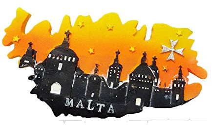 Magnete da frigorifero 3D Malta Mediterraneo viaggio adesivo souvenir decorazione casa e cucina, Malta frigorifero magnete