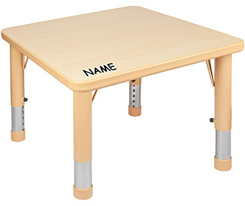 alles-meine.de GmbH Kindertisch/Tisch - höhenverstellbar - Größen & Farbwahl - 1 bis 8 Jahre - inkl. Name - Holzfarben - Holz - Plastik - für INNEN & AUßEN - Kindermöbel - für ..