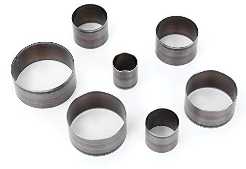 Runde Leder-Ausstechformen Stanzwerkzeug Set, 7 Stück | Saubere Schnittkanten durch scharfe Klingen, 7-teiliges Set mit Kreisdurchmessern von 20-50 mm