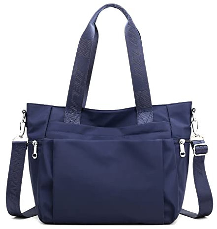 DIRRONA Mode Damen Umhängetasche Multi Pocket Multi Fach Crossbody Bag Groß Beiläufig Umhängetasche Aus Wasserdicht Nylon Reisen Schule Täglicher Gebrauch Damentasche Blau