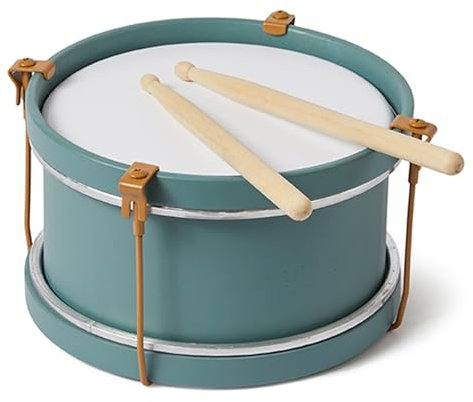 FLEXA Kinder Trommel aus Holz, Musikinstrumente Kindertrommel Lernspielzeug mit 2 Drumsticks, FSC-zertifiziertes Birkenholz, Kinderspielzeug Geschenke, Holztrommel Schlagzeug Kinder ab 3 Jahre
