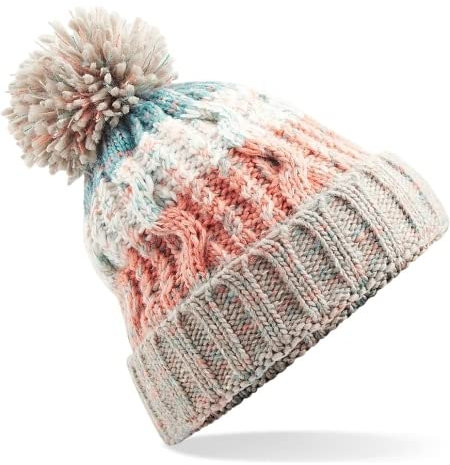 COOZO Unisexe Le Tire-Bouchon Pompon Bonnet - Mélange pour Lait Frappé