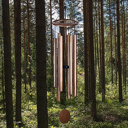 BATLAM Windspiele für den Außenbereich Windspiele für den Außenbereich Große Tiefe Ton-Windspiele aus Metall klingen wie eine Kirchenglocke 50 Zoll Kupferader