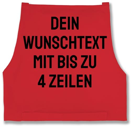 Geschenk mit Namen personalisiert by Shirtracer - Schürze - Aufdruck selbst gestalten - Wunschtext I Eigener Text I Personalisierter Text I Custom Text