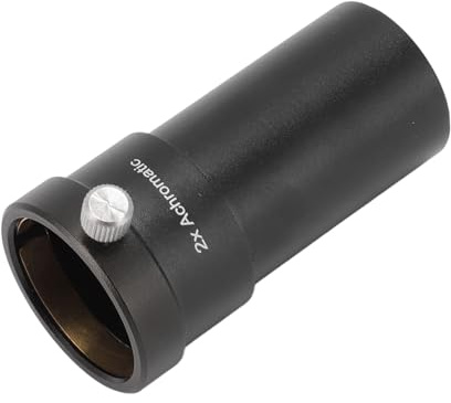 2X Barlow-Linse, Metall-Barlow-Linse, Optisches HD-Glas mit Okular-Schutzabdeckung, Mehrfach Beschichtete Barlow-Linse, Tragbar für 1,25-Zoll-Teleskop-Okular, Zur Beobachtung,