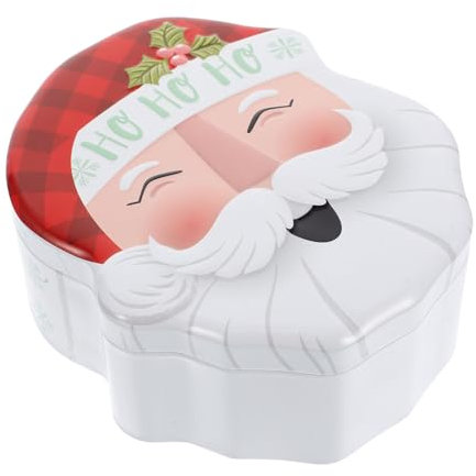 SHOWERORO Schachtel Für Weihnachtssüßigkeiten Schokoladen Weihnachtsglas Weihnachtsthema Hülle Weihnachtsdose Weihnachtskartenhalter Blechdosen Mit Deckel Kinderkarten Für Kinder