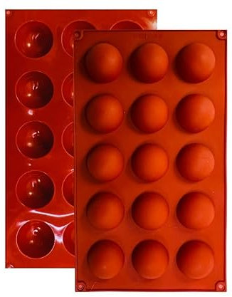 FUNCLIC - Moule en Silicone Sphérique Antiadhésif, Pour Muffins, Brownies, Gâteaux, Pudding, Glaçons, Gelée, Quiches