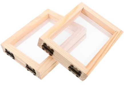 DIYEAH Telaio In Legno Per Fare Carta Kit Fai Da Te 2 Pezzi Stampo Legno Artigianato 13X10Cm Per Progetti Creativi Decorazione Casa