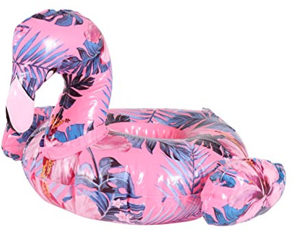 KICHOUSE Soporte Inflable para Bebidas Forma De Flamenco Flotador para Cerveza Agua Mat De Piscina para Bebidas para Fiestas y Verano