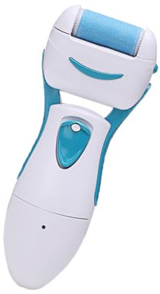 Removedor de Callos Eléctrico y Limador de Pies Exfoliante para Muerta Kit de Pedicura Recargable con Mango Ergonómico y Rodillo para Talones y Dedos Azul