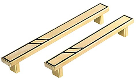 Maniglie per cassetti in Ottone Massiccio, 2 Confezioni, Maniglie per mobili da Cucina, Maniglie per cassettiere Vintage, Maniglie per la Cucina, ferramenta per la ristr