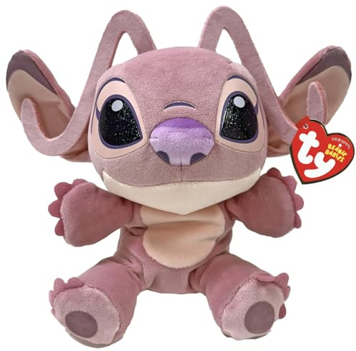 TY Floppy - Collezione Disney Lilo&Stitch, Angel, Morbido Peluche da Collezionare, Idea Regalo per Grandi e Piccini - 20 cm - T44011