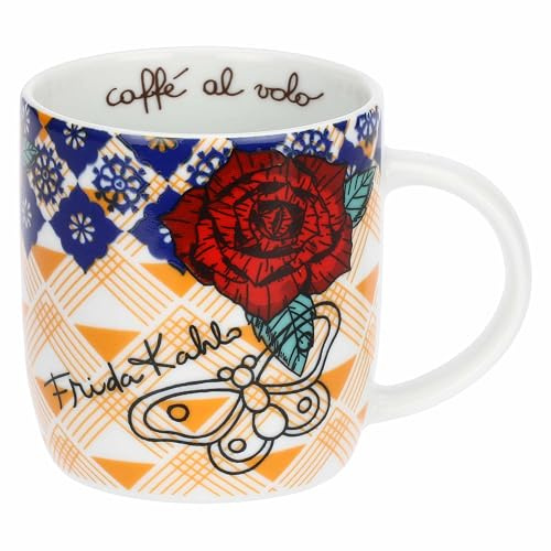 THUN - Mug en porcelaine Mexico x Frida Kahlo - porcelaine - Collection x Frida Kahlo - 300 ml, Ø 8,5 cm, 10,5 cm h