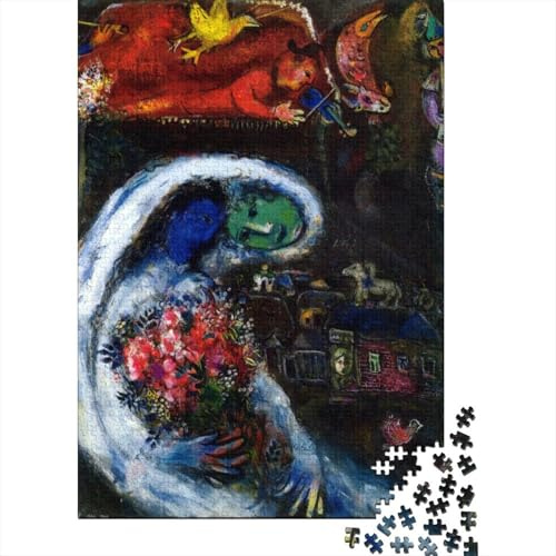 Marc Chagall Rompecabezas De Madera 1000 Piezas, Pinturaarte Imposible Puzzles, Rompecabezas Arte, Regalos De Cumpleaños, Juegos para Quitarnos El Estrés, para Adolescente