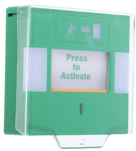 Operitacx Interrupteur Arrêt Urgence à Réinitialisation Manuelle Bouton Alarme avec Couvercle De Protection pour Équipement Industriel