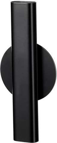DECORNIJIA Jardinera Pared Tubo de Flor de Pared en Metal Negro, Jarrón Colgante Pequeño Adecuado para Decoración Minimalista o Artificiales en Oficina
