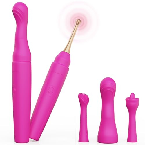 Adult Sex Toys & Games G Spot Vibrator Wand - Upgraded 2 in 1 Women Sex Toy Clit Vibrators with 3 New Replaceable Head & 10 Vibrations Vibradores,Nipple Toys Female Couples Sex Toys Vibrater