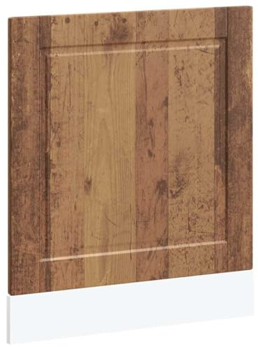 WRJENFSC Panneau de lave-vaisselle Porto aspect bois vieilli, 60 x 57 cm, panneau avant pour lave-vaisselle, façade de cuisine décorative pour appareils encastrés, matériau en bois robuste